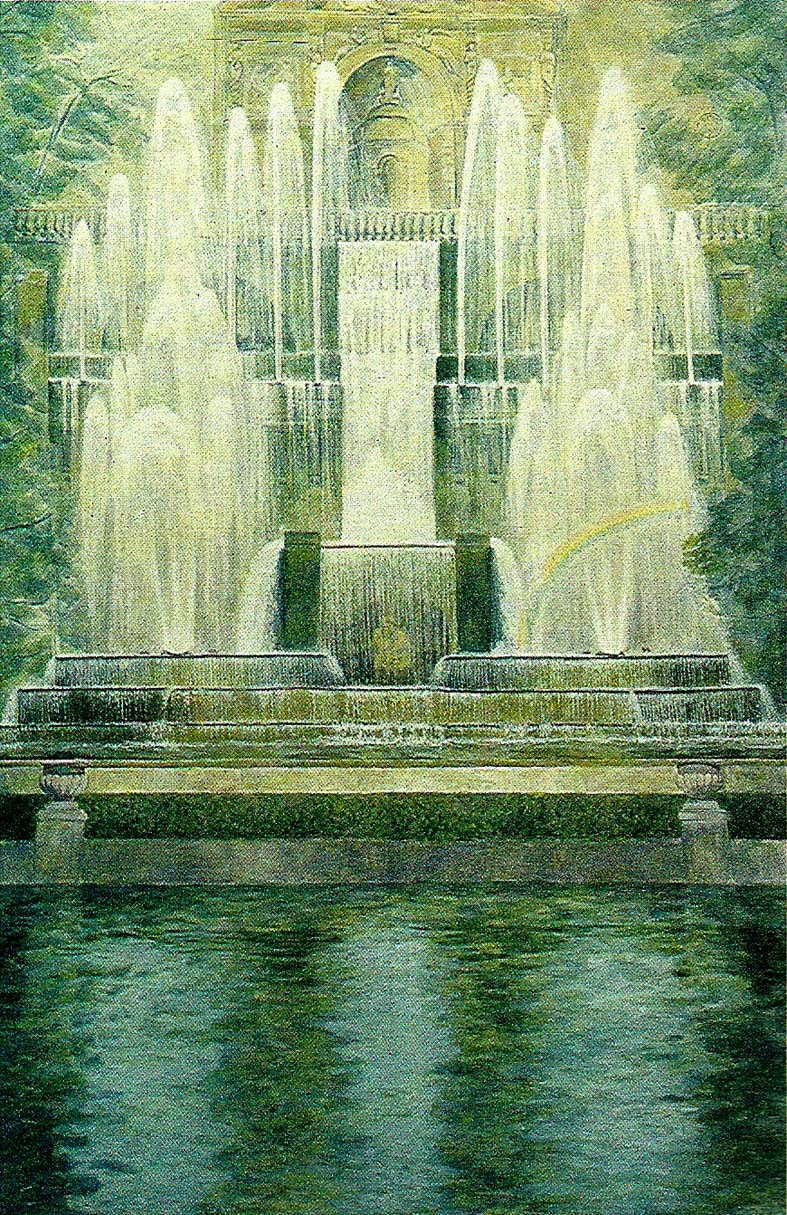 neptunbrunnen i parken